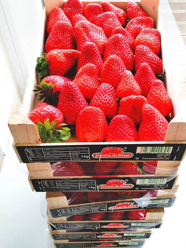 Erdbeeren in der Kiste